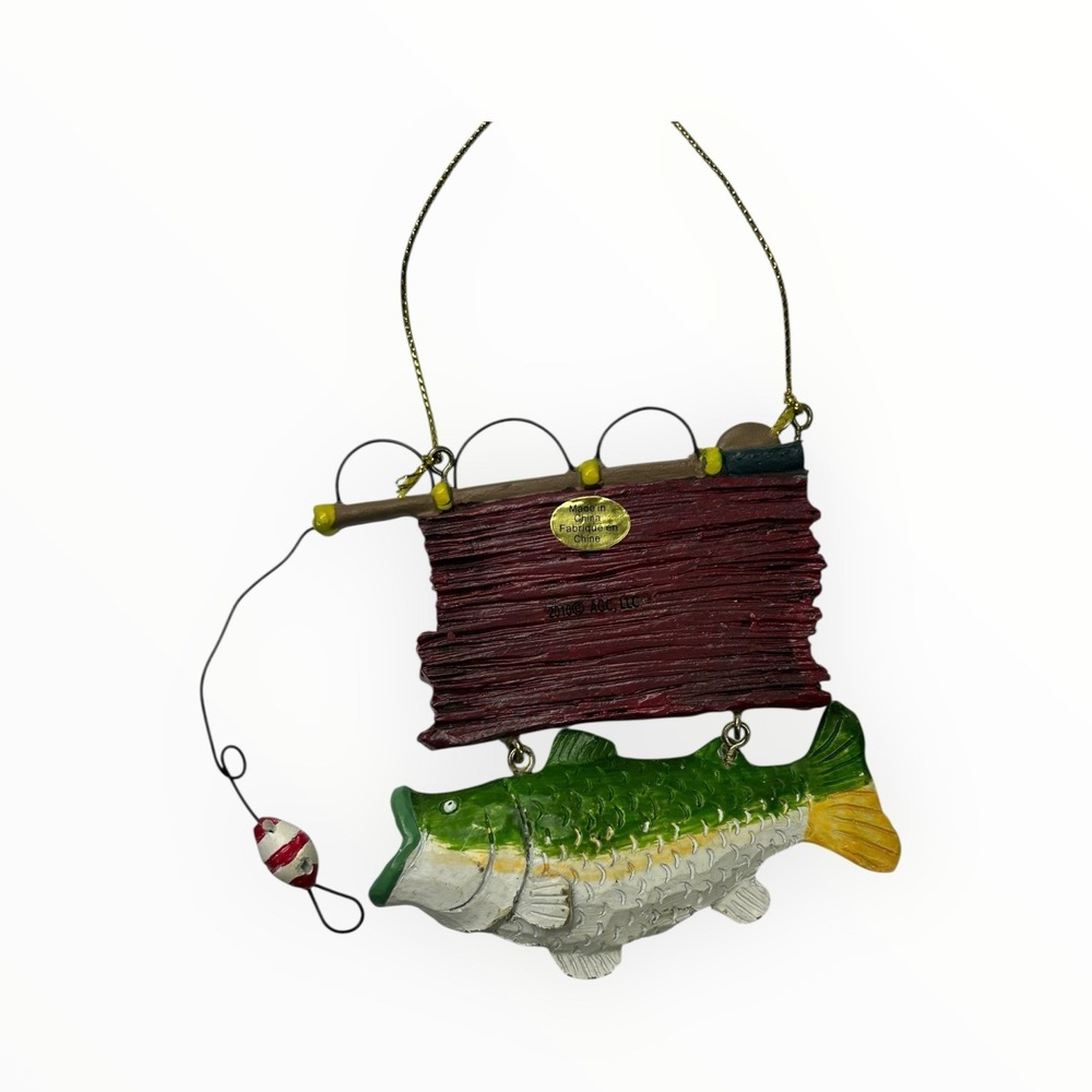 Gone Fishing fishing-themed Christmas Ornament Vintage - Picture 3 of 4
